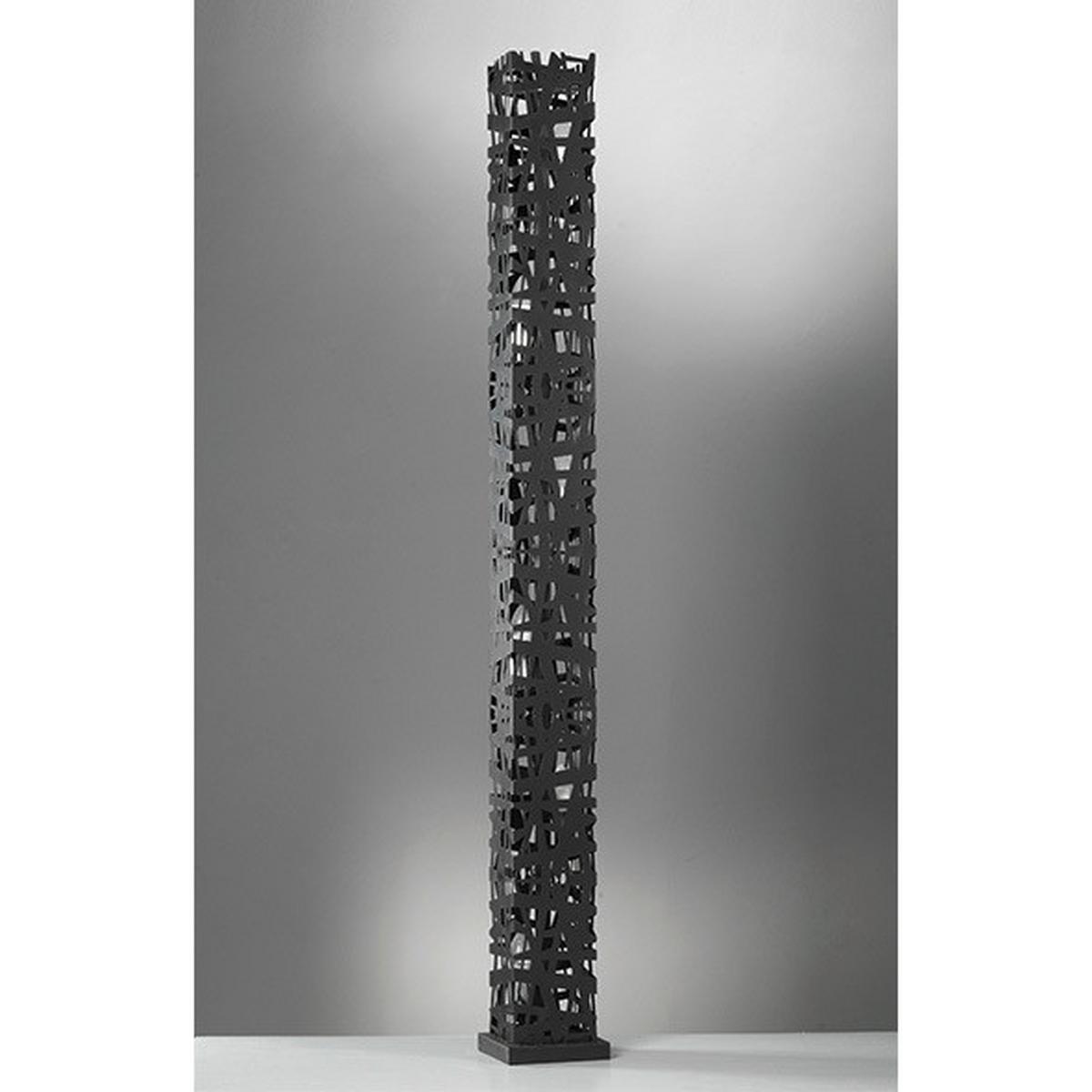 Stehleuchte Foresta Schwarz max. 6 Watt - Brombeere/Schwarz, Design, Metall (22/153cm)