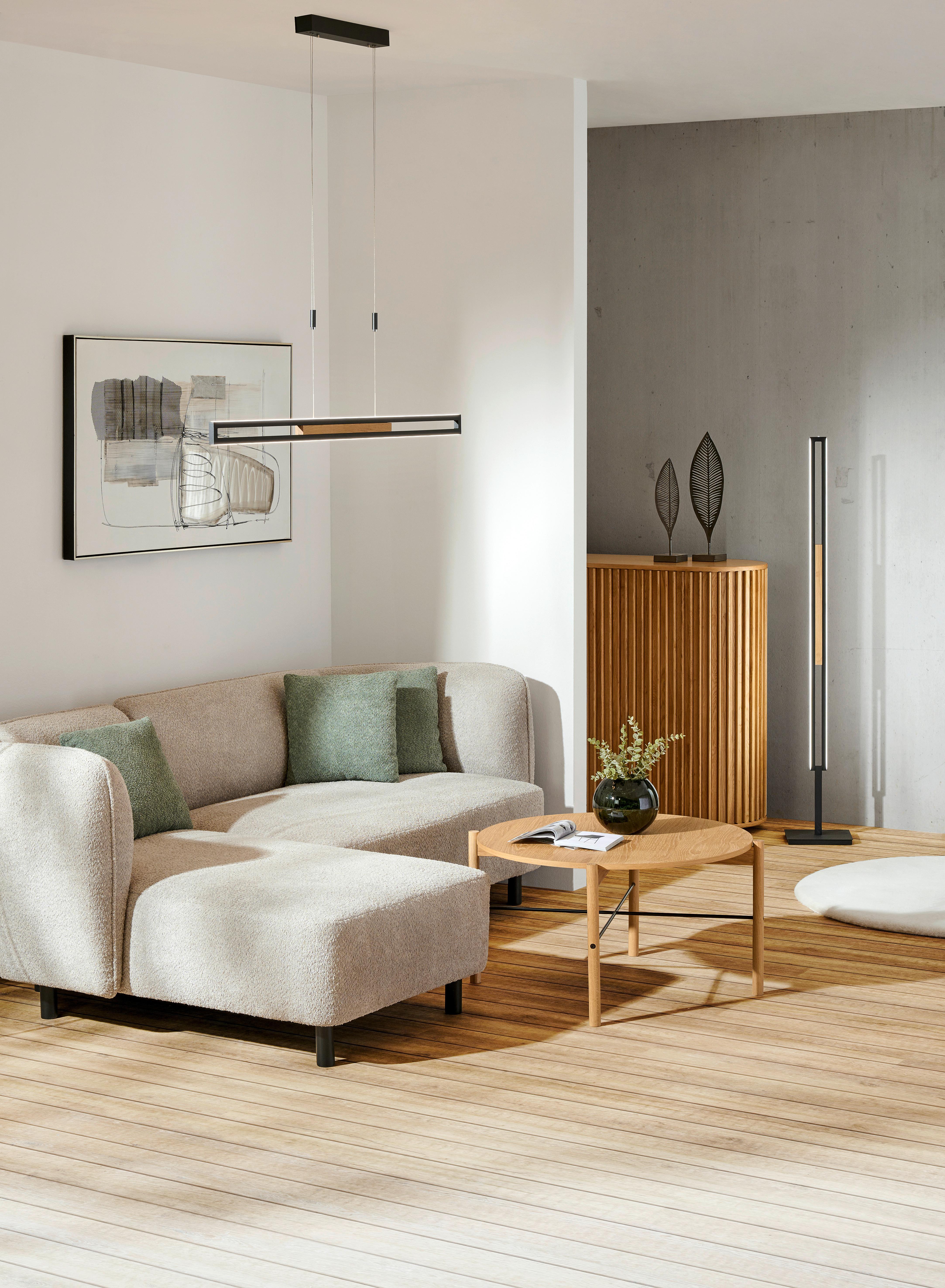 LAMPA WISZĄCA LED RAPHAELO - czarny, Basics, metal/drewno (127,8cm) - Dieter Knoll