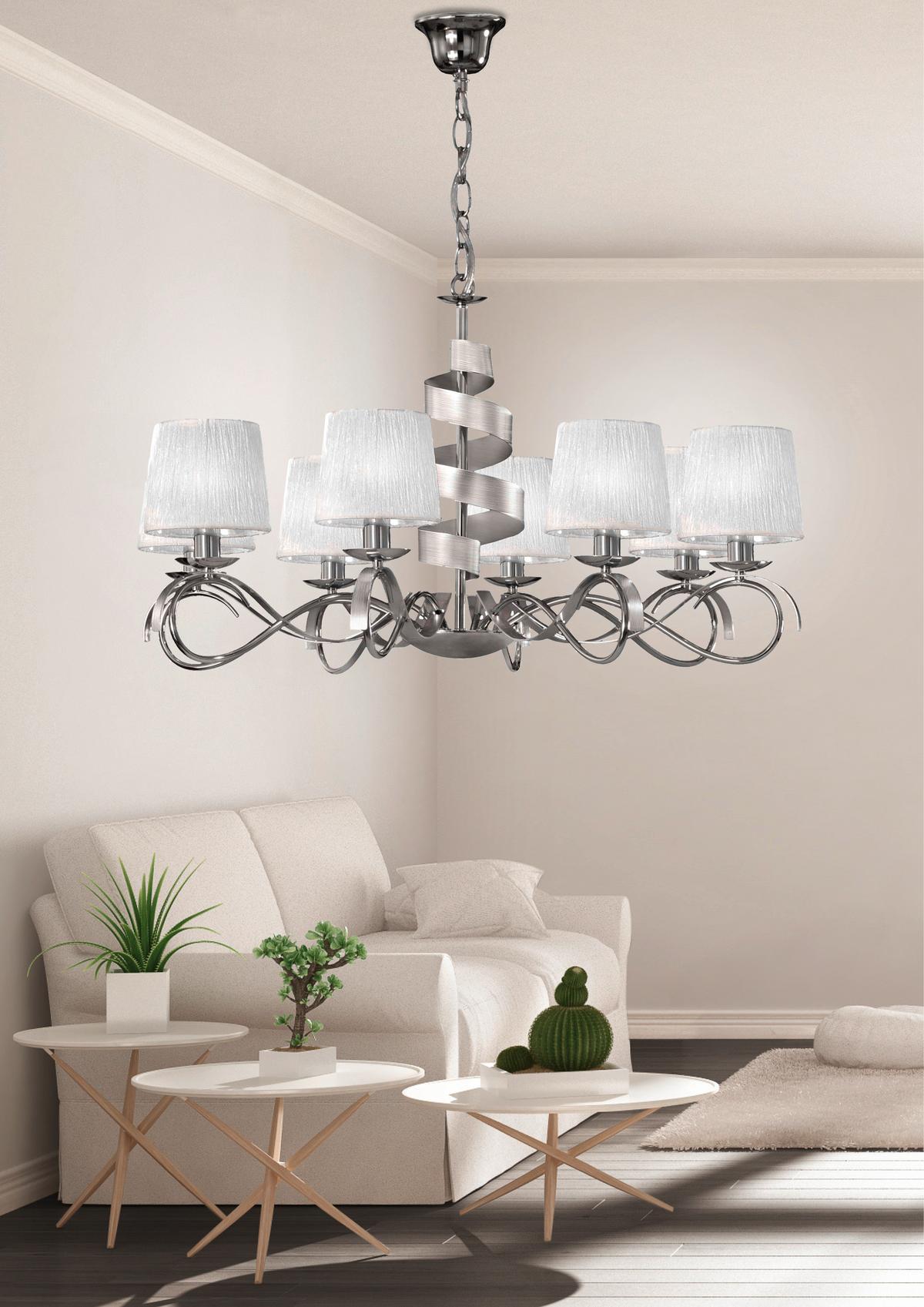 Luster Denis - boje kroma, Konvencionalno, metal/plastika (80/80/120cm)