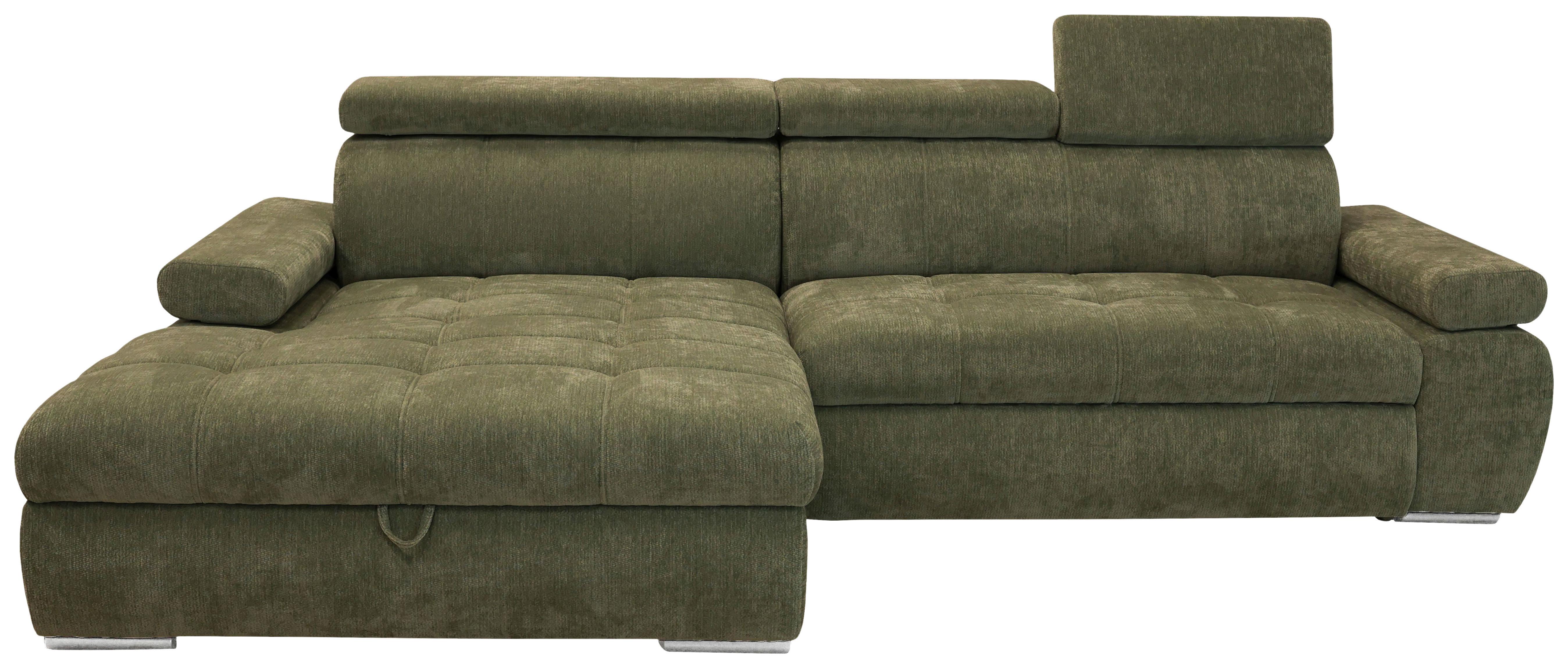 Colțar Vegas - verde pădure, Design, lemn/textil (173/294cm) - Modern Living