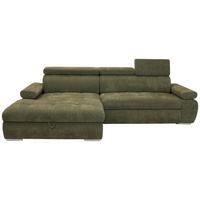 Kutna Garnitura Vegas - srebrne boje/šumska zelena, Design, drvo/tekstil (173/294cm) - Modern Living