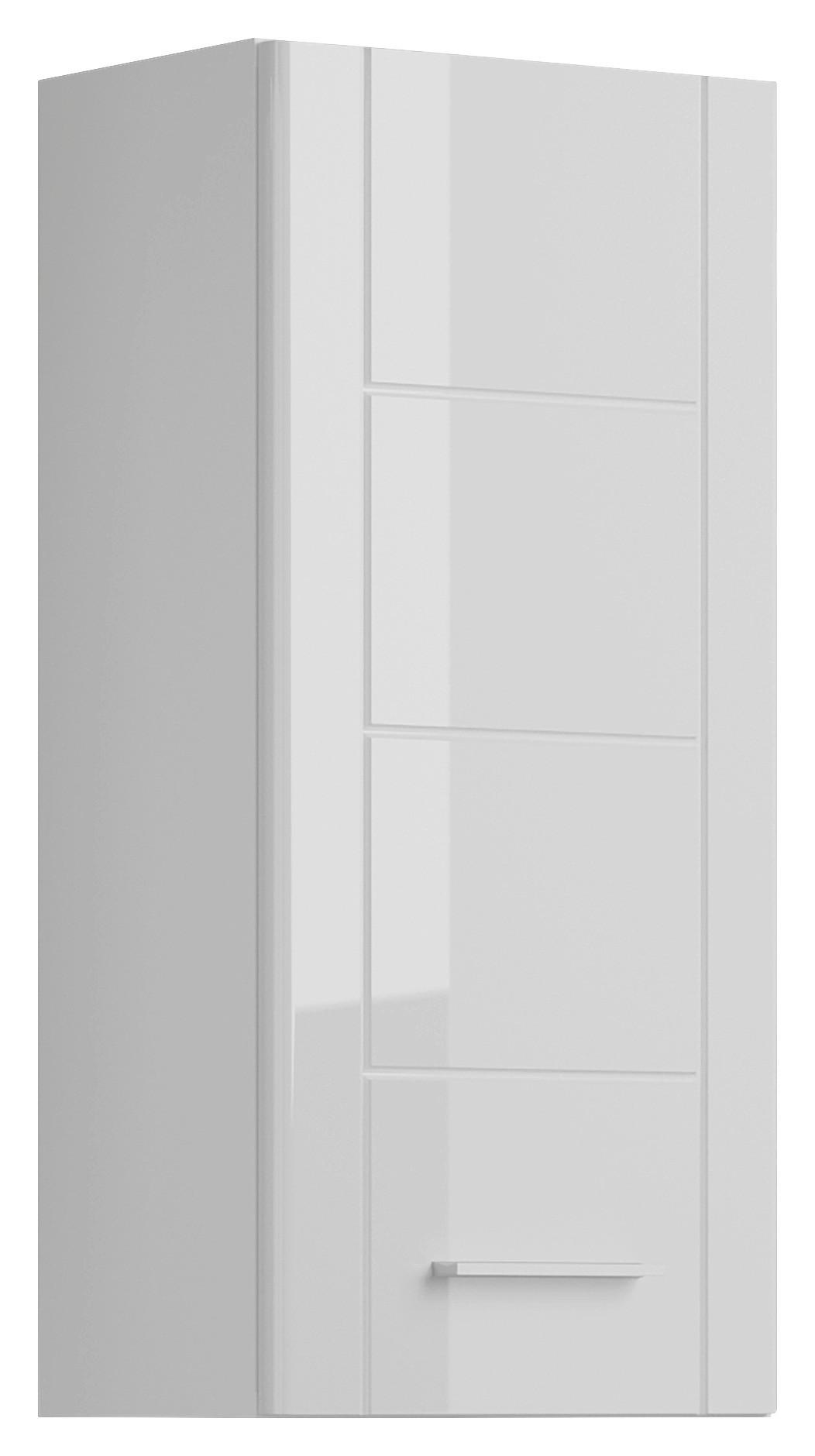 Hängeschrank Venice ca. 37x77 cm Weiß - Weiß Hochglanz, MODERN, Holzwerkstoff/Kunststoff (37/77/22cm) - MID.YOU