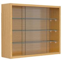 HÄNGEVITRINE DRIVALO S - Honigeiche/Transparent, Design, Glas/Holzwerkstoff (50/40/12cm) - MID.YOU