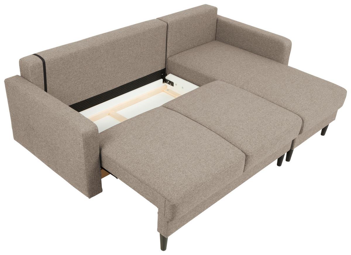 Kutna Garnitura Noret - bež/crna, Konvencionalno, tekstil/drvo (223/157cm) - Modern Living