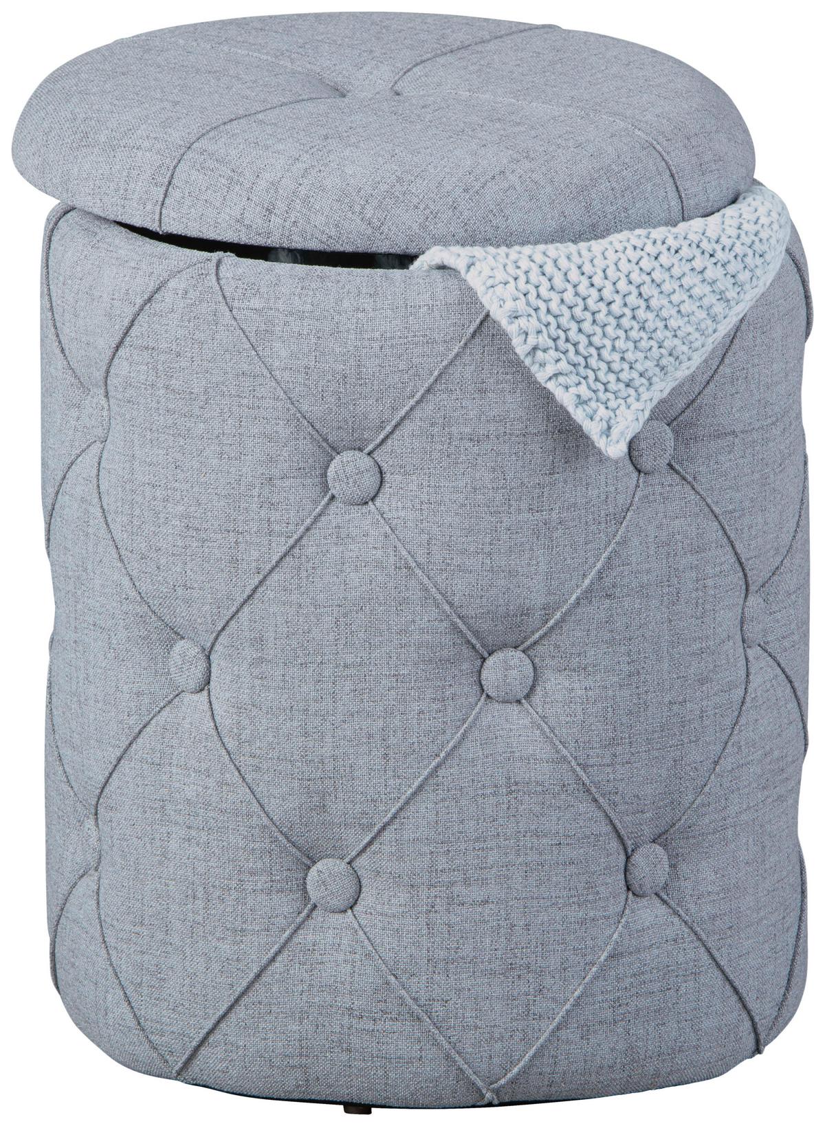 Hocker Yapaka Grau - Grau, KONVENTIONELL, Holzwerkstoff/Kunststoff (34/40/34cm) - MID.YOU