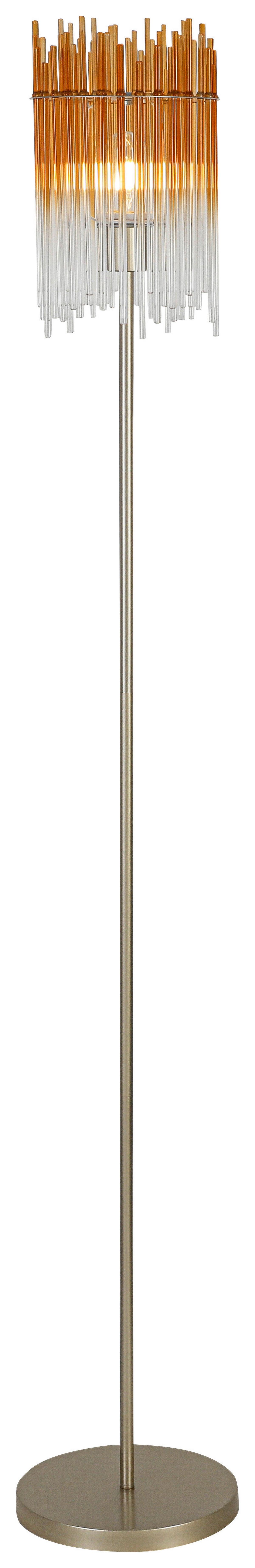Stehleuchte Stab Bernsteinfarben max. 40 Watt - Champagner/Transparent, MODERN, Glas/Kunststoff (25l)