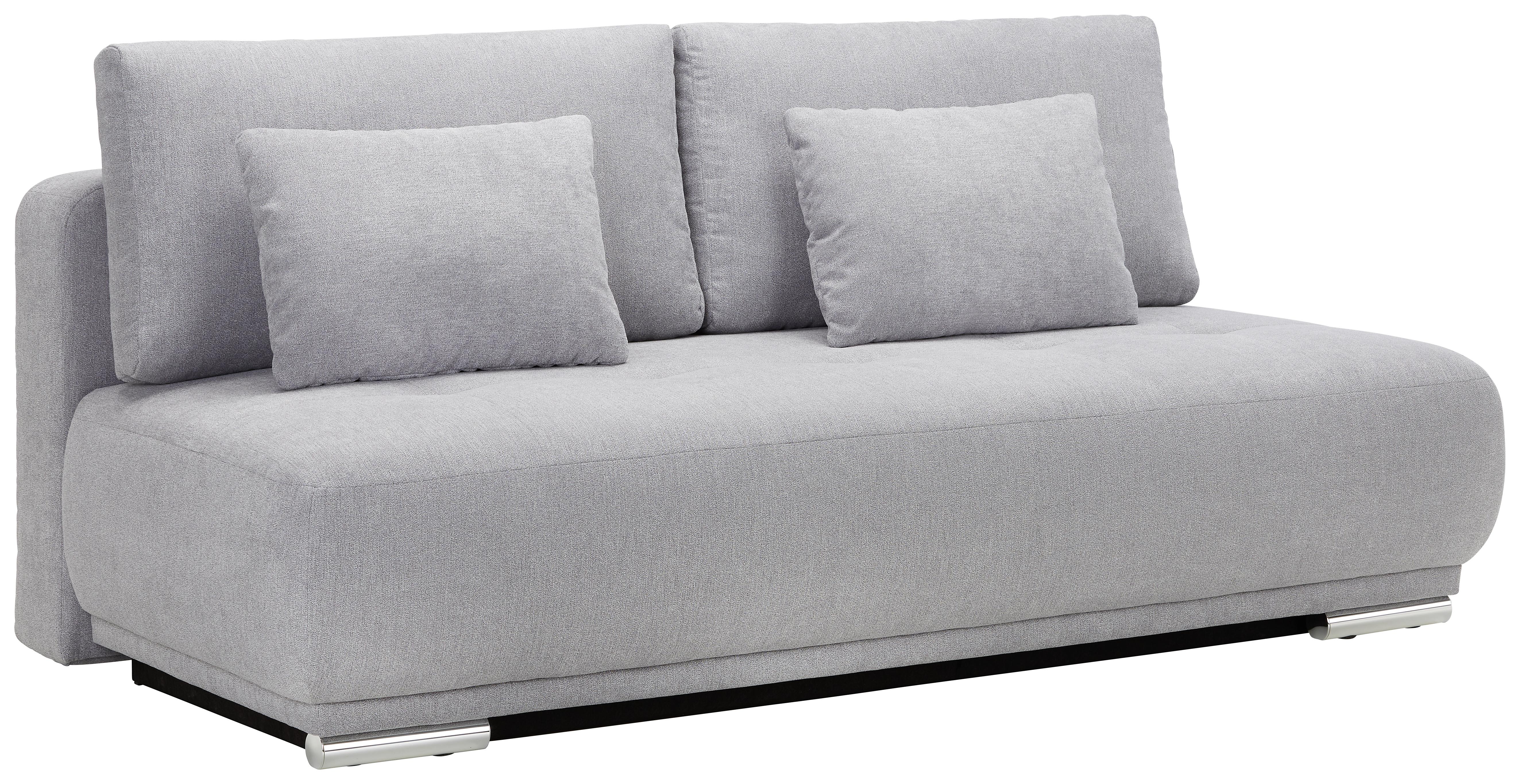 Bettsofa in Grau mit Schlaffunktion - Konventionell, Textil (208/93/108cm) - Premium Living