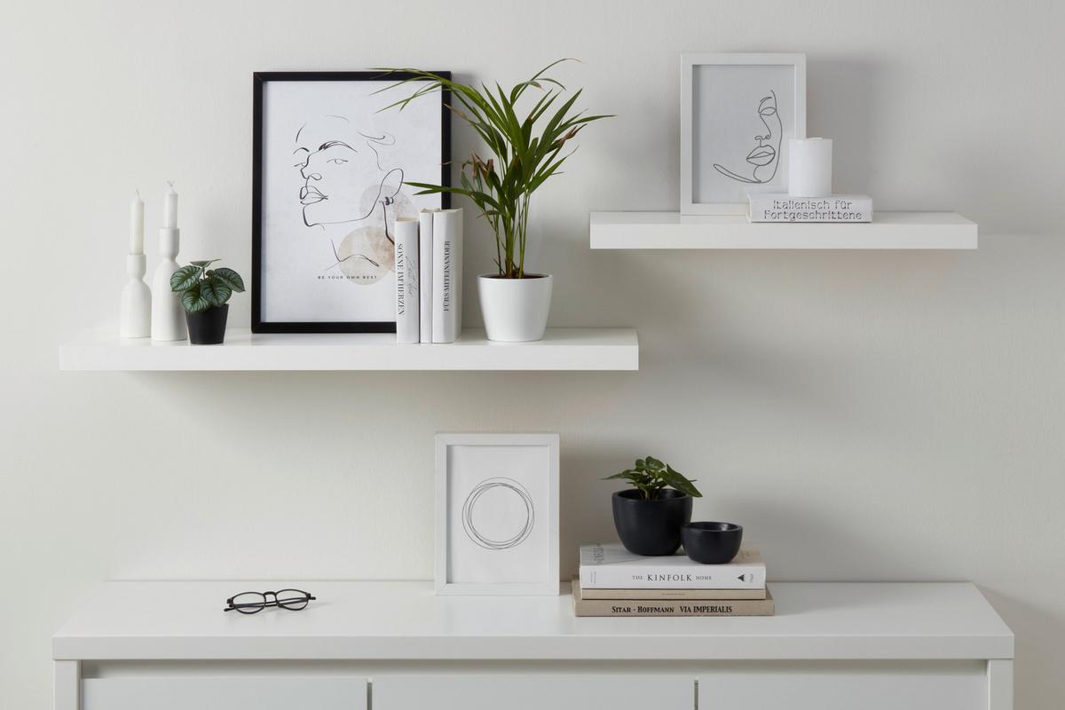 Wandboard Mister Office in Weiß - Weiß, MODERN, Holzwerkstoff (90/4/24cm) - Mömax