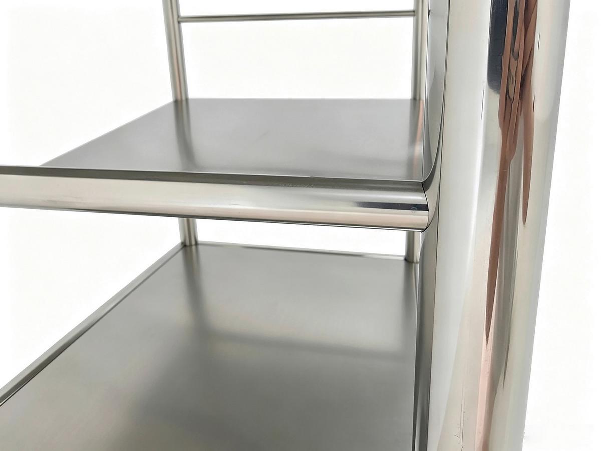 Servierwagen Sandro Silberfarben - Silberfarben/Schwarz, KONVENTIONELL, Kunststoff/Metall (95/88/55cm) - Mömax