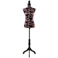 Próbababa Mannequin - Színes/Fekete, Fa/Textil (40/160/40cm) Próbababa Mannequin - Színes/Fekete, Fa/Textil (40/160/40cm)