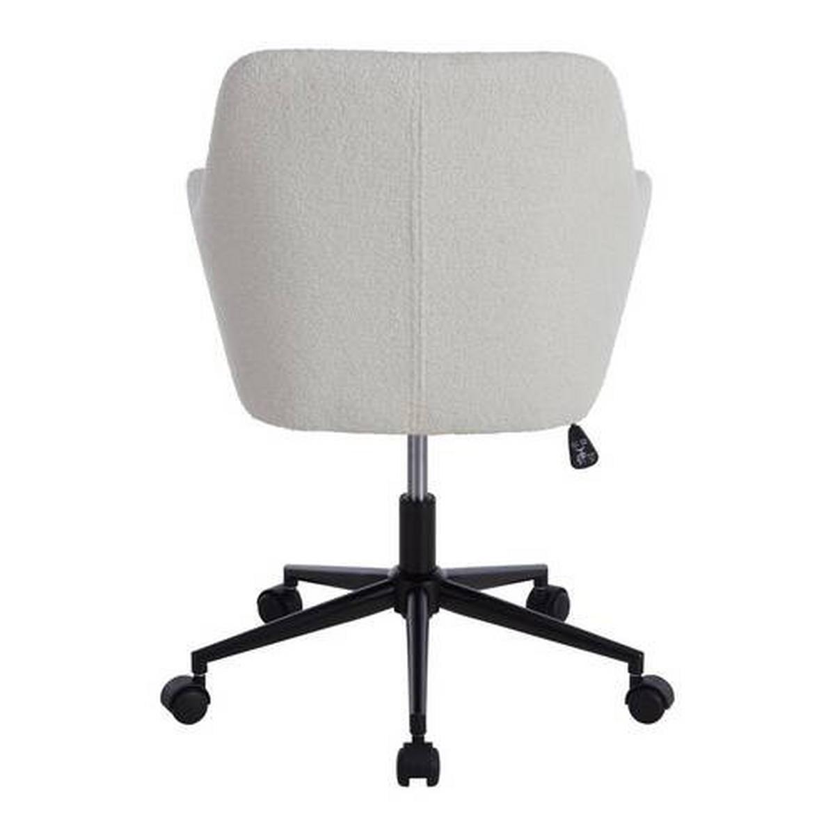 Scaun rotativ DEBORA - alb, Lifestyle, metal/textil (62/85,5-93,5/57cm) - Modern Living