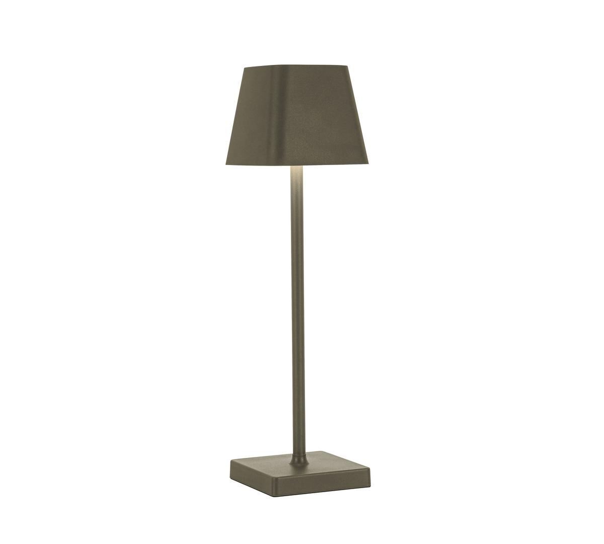 LAMPA STOŁOWA Z AKUMULATOREM LINO *SBN* - szary, Design, tworzywo sztuczne/metal (10/38cm) - Novel