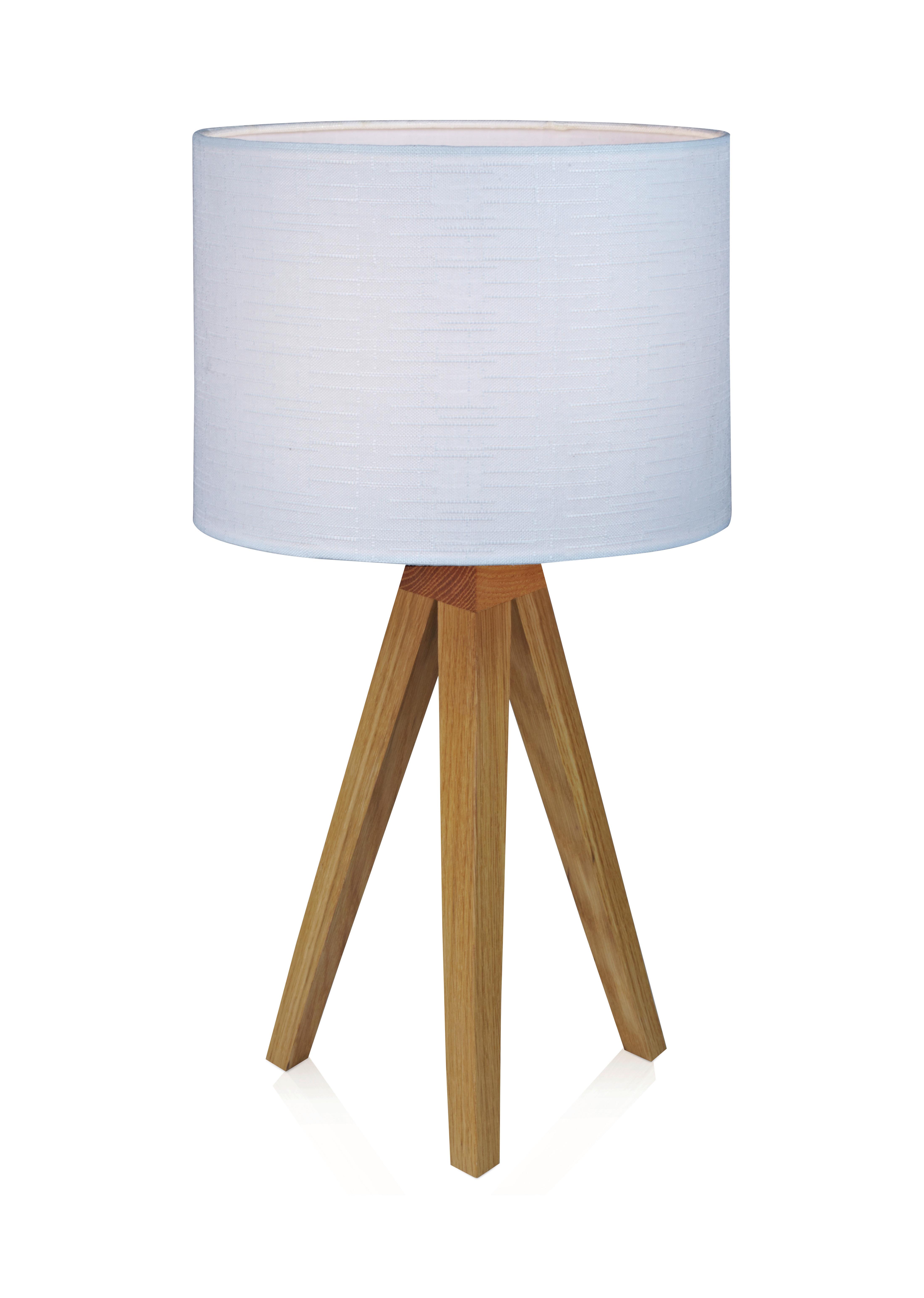 Tischleuchte Kullen max. 40 Watt - Eichefarben, Basics, Holz/Textil (22,5/22,5/44cm) - Markslöjd