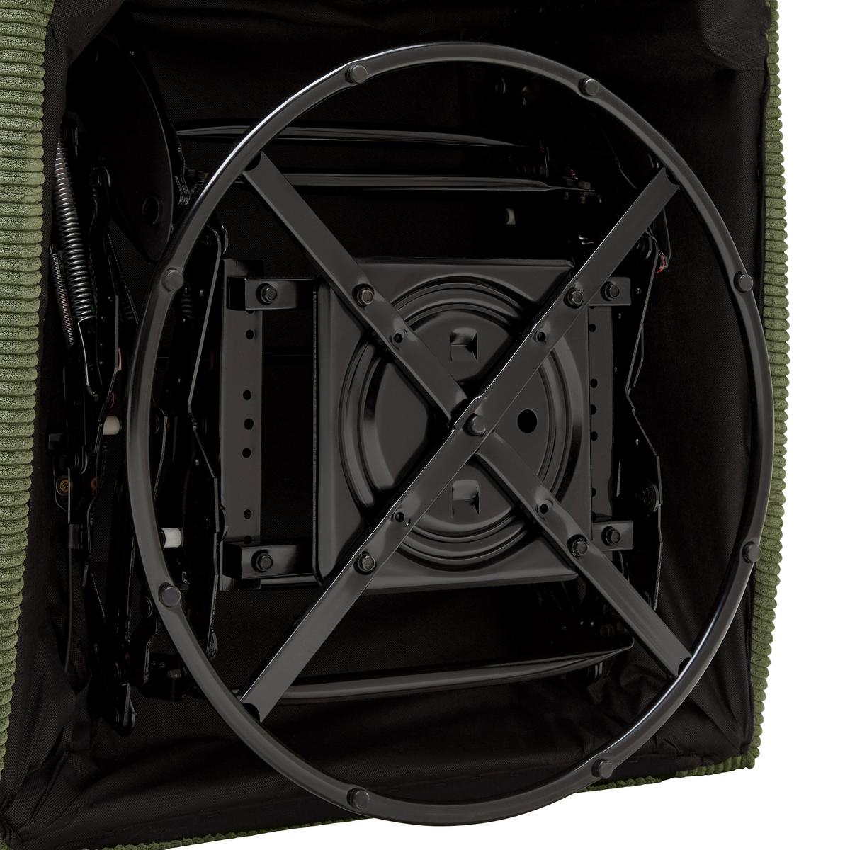 Relaxsessel Melinda Grün Cord - Schwarz/Grün, KONVENTIONELL, Holz/Kunststoff (76/103/96cm) - Mömax