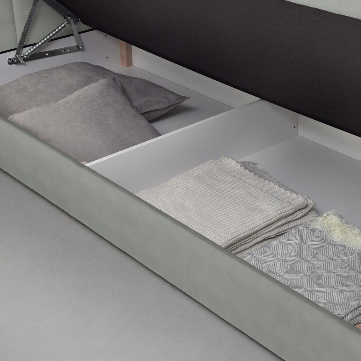 Boxspringbett Josie B Grau ca. 160x200cm - Schwarz/Grau, KONVENTIONELL, Holz/Holzwerkstoff (160/200cm) - Mömax