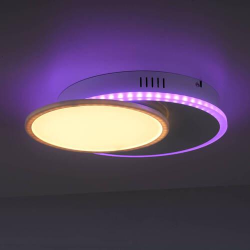 LED-Deckenleuchte Arenda Weiß max. 16 Watt - Weiß, Design, Kunststoff/Metall (45/33/7,5cm)