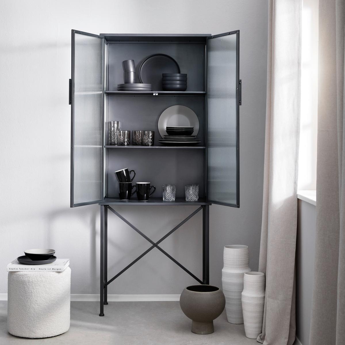 SERWIS OBIADOWO-ŚNIADANIOWY UNO BLACK - czarny, Konventionell, ceramika - Creatable
