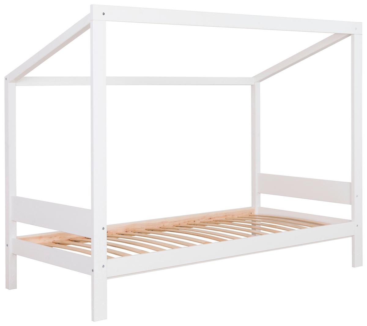 Bodenbett Fußball Holz ca. 90x200 cm Weiß - Naturfarben/Weiß, MODERN, Holz/Textil (90/200cm) - MID.YOU