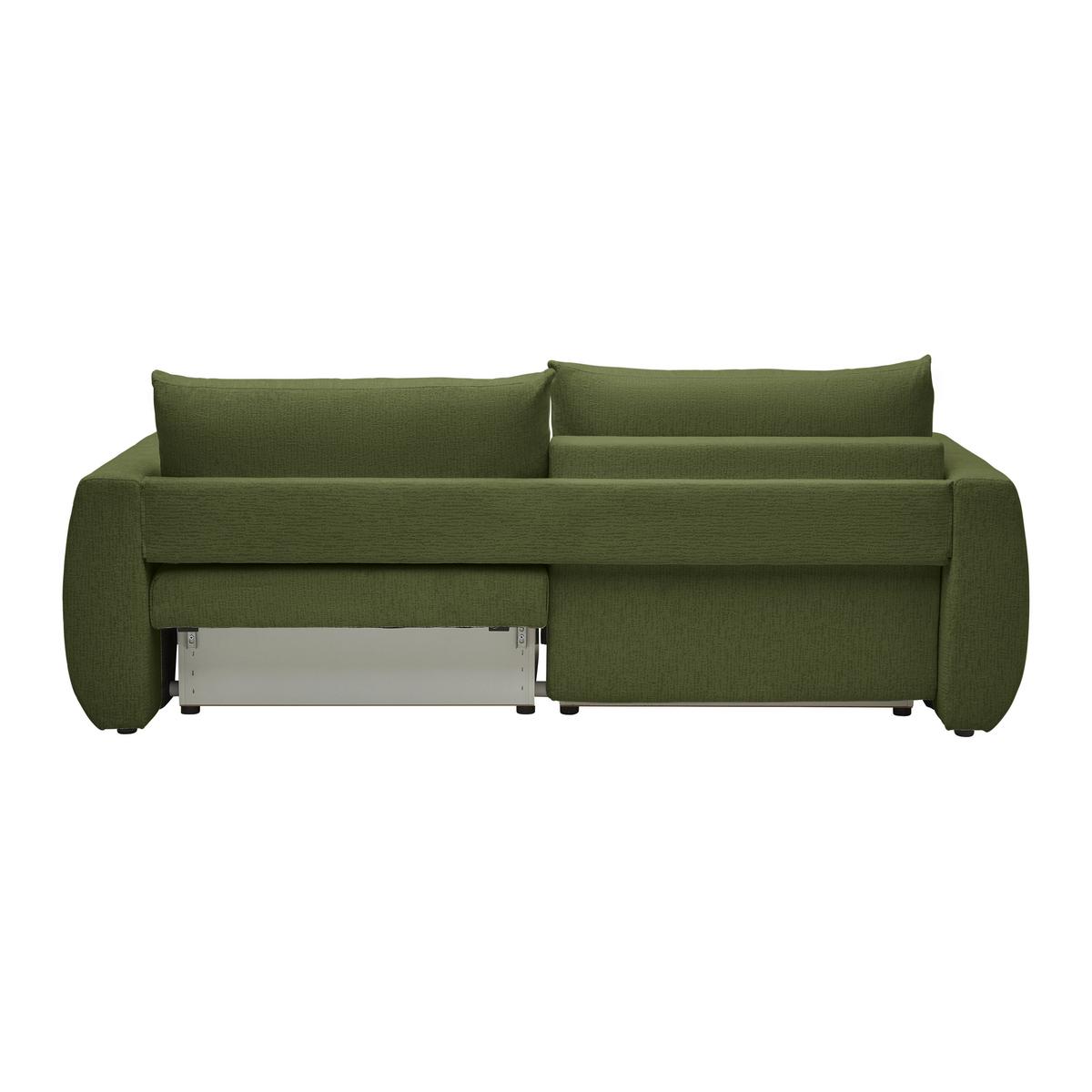 Schlafsofa Bologna Olivgrün - Schwarz/Olivgrün, Kunststoff/Textil (245/74-90/104cm) - Mömax
