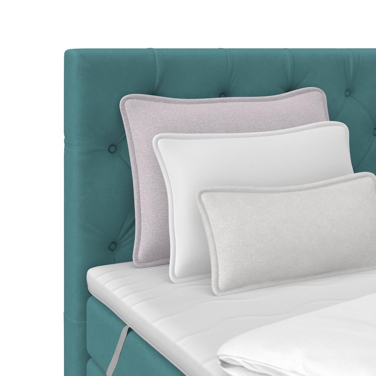 Boxspring Krevet Elio - bež/boje petroleja, Romantično / ladanjski, tekstil/plastika (180/200cm) - Modern Living