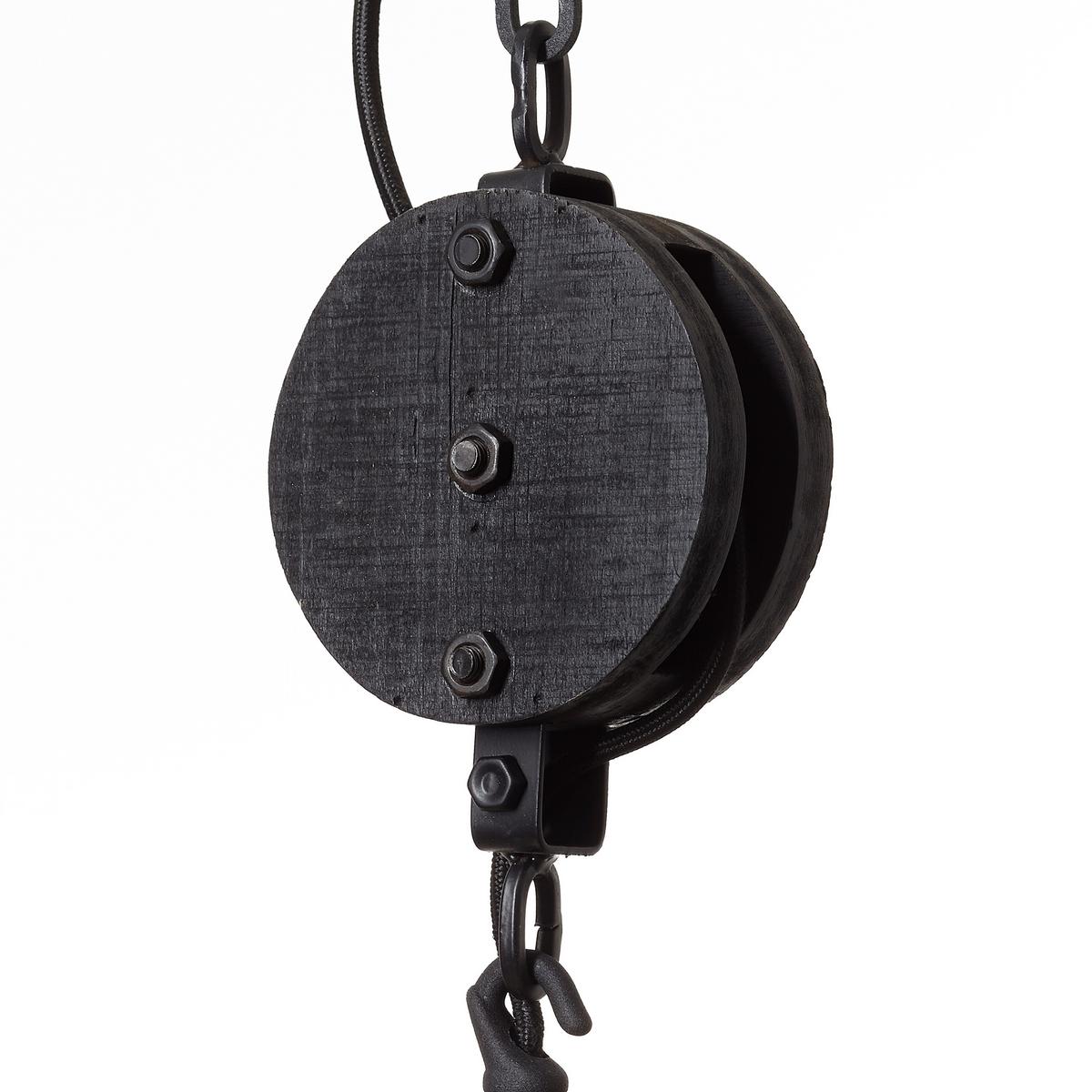 LAMPA ZWIESZANA 99155/66 MATRIX NATURE SMALL - czarny/jasnobrązowy, Natur, metal/drewno (34/143cm) - Brilliant