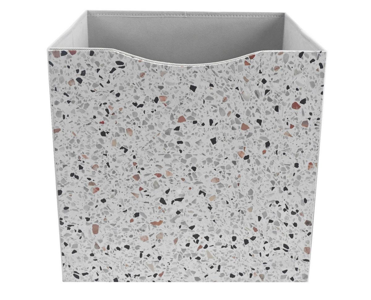 ZLOŽLJIV ZABOJ BETTY - siva, Konvencionalno, tekstil/leseni material (33/33/32cm) - Mömax