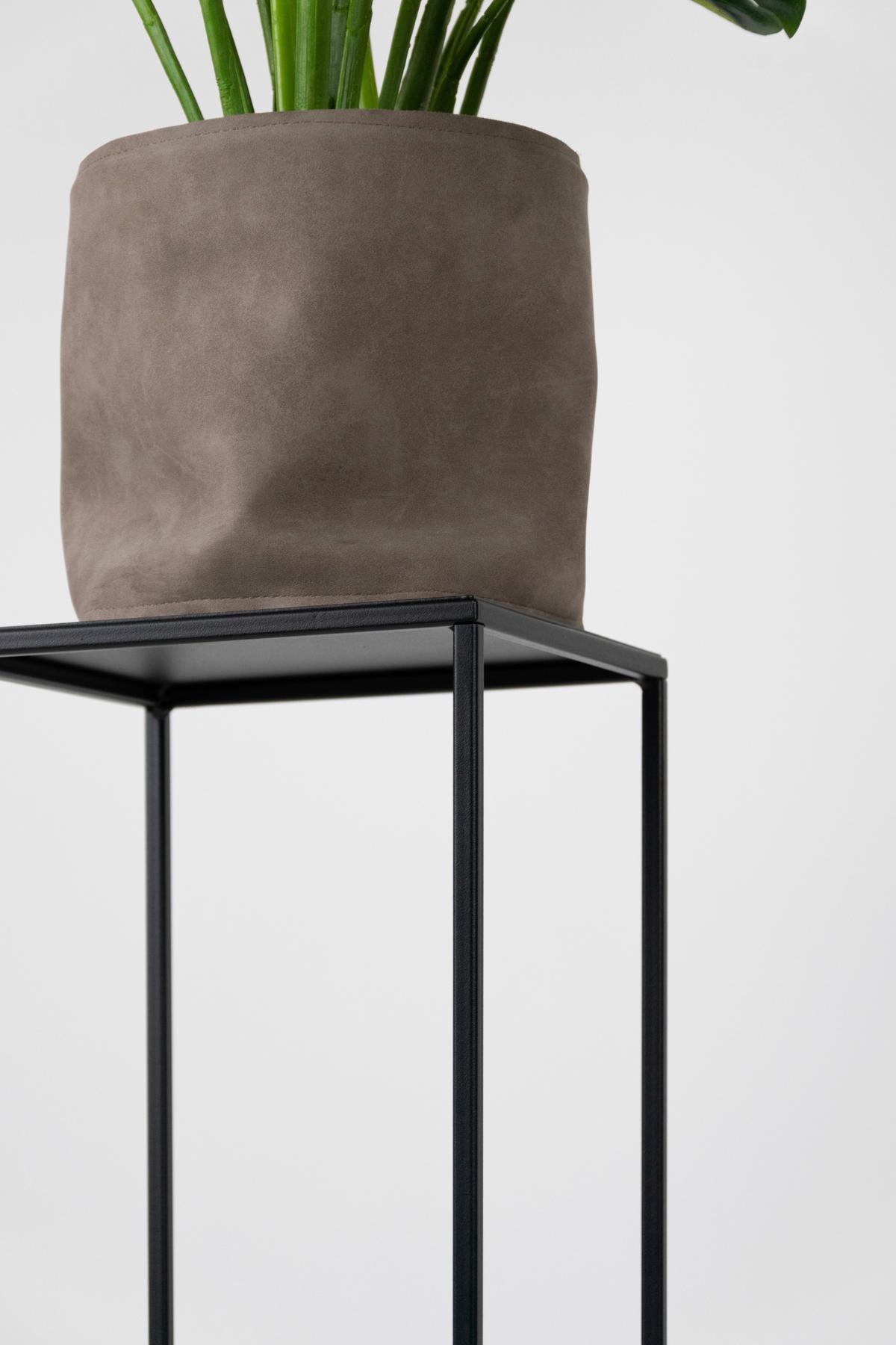 Blumenständer Schwarz - Schwarz, Basics, Metall (25/47/25cm)