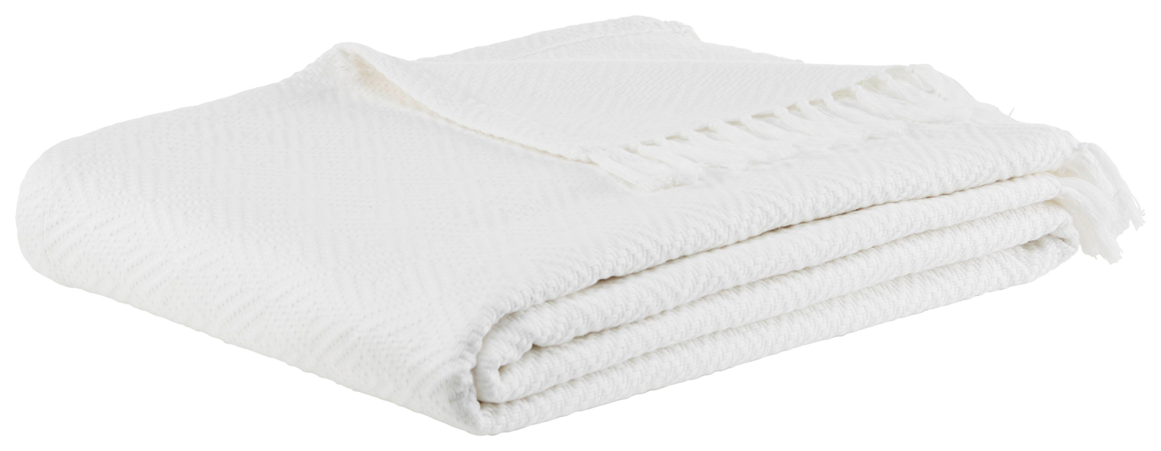 Tagesdecke Frieda ca. 130x180cm - Weiss, Lifestyle (130/180cm) - Modern Living