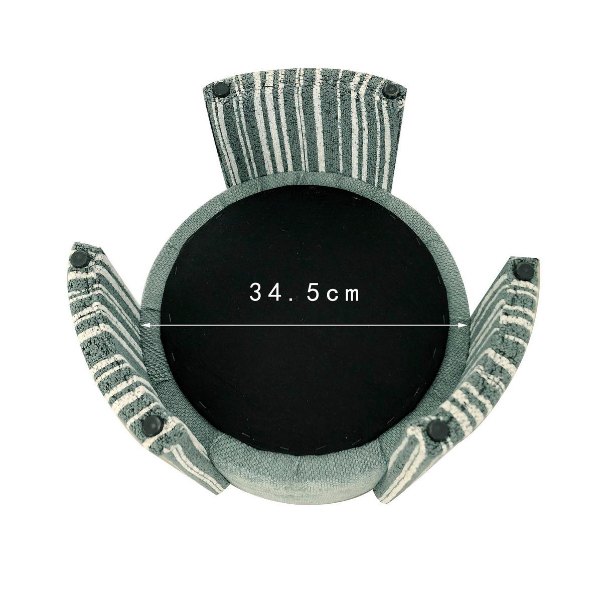 Hocker Romy Grün - Weiß/Grün, LIFESTYLE, Holzwerkstoff/Textil (40/39/40cm) - Mömax
