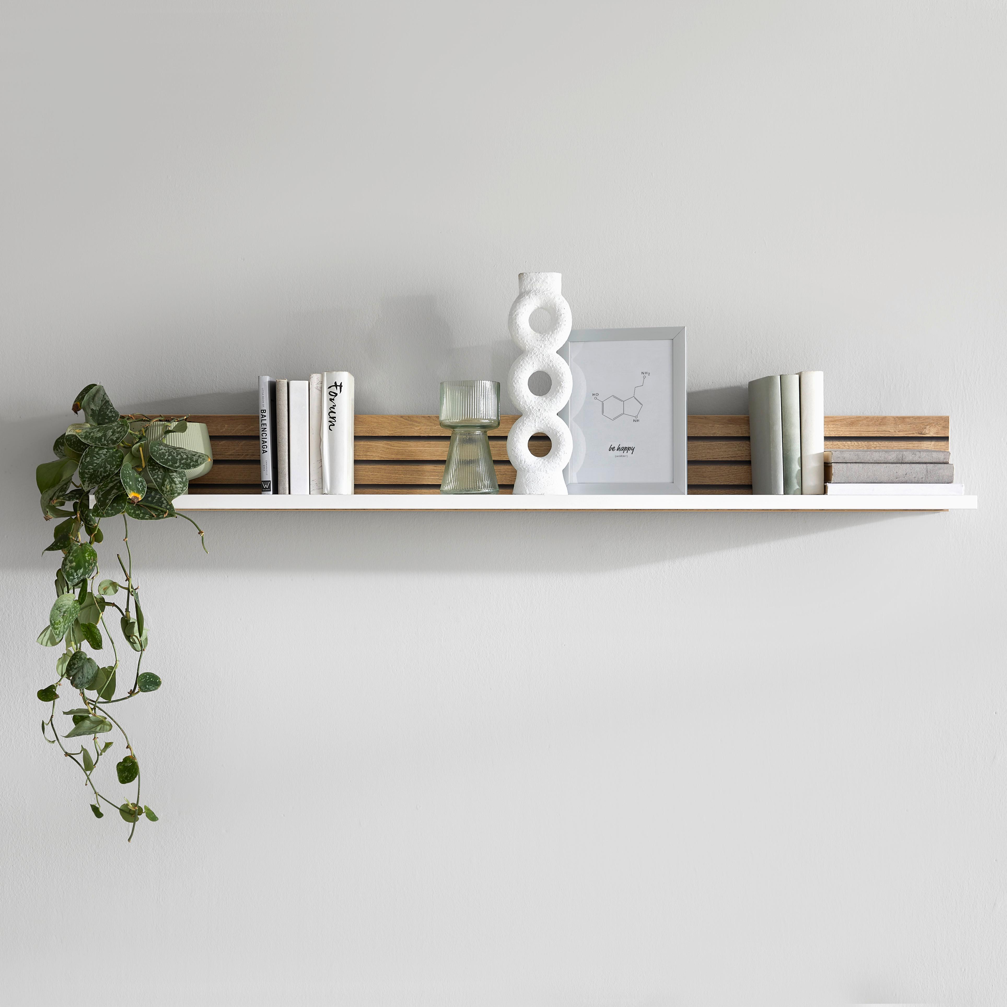 Wandboard Whitehouse 10Q8WR41 Weiß/Eichefarben - Eichefarben/Weiß, MODERN, Holzwerkstoff (140/16/20cm) - Premium Living