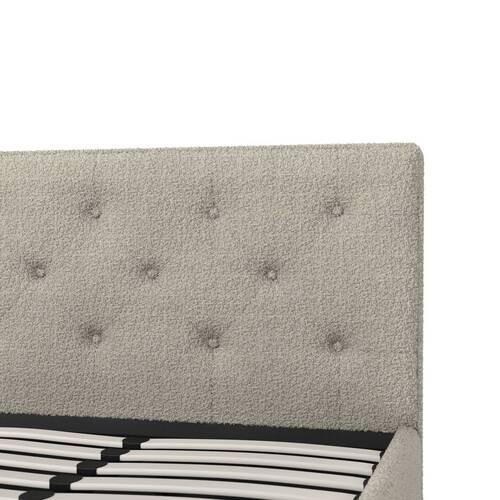 STOPPAD SÄNG JULIE - beige/svart, Modern, metall/trämaterial (180/200cm) - Bessagi Home