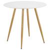 TABLE À MANGER JOHN - blanc/couleur chêne, MODERN, métal/bois (80/76cm) - Bessagi Home