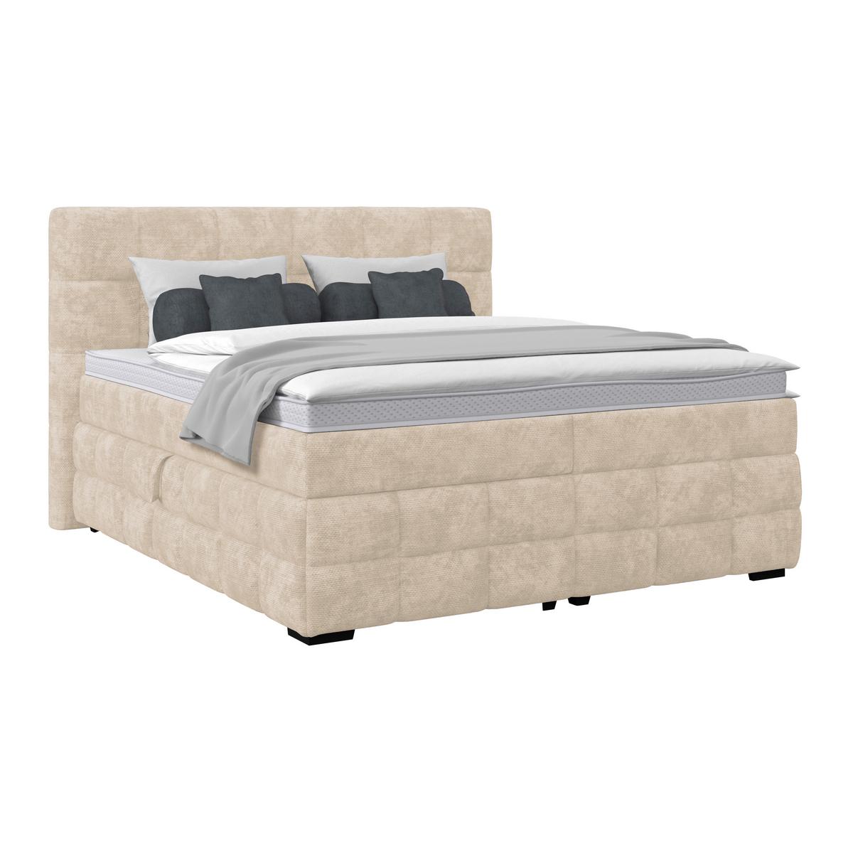 PAT BOX VEGA - alb/verde, Trend, lemn/textil (160/200cm) - Modern Living