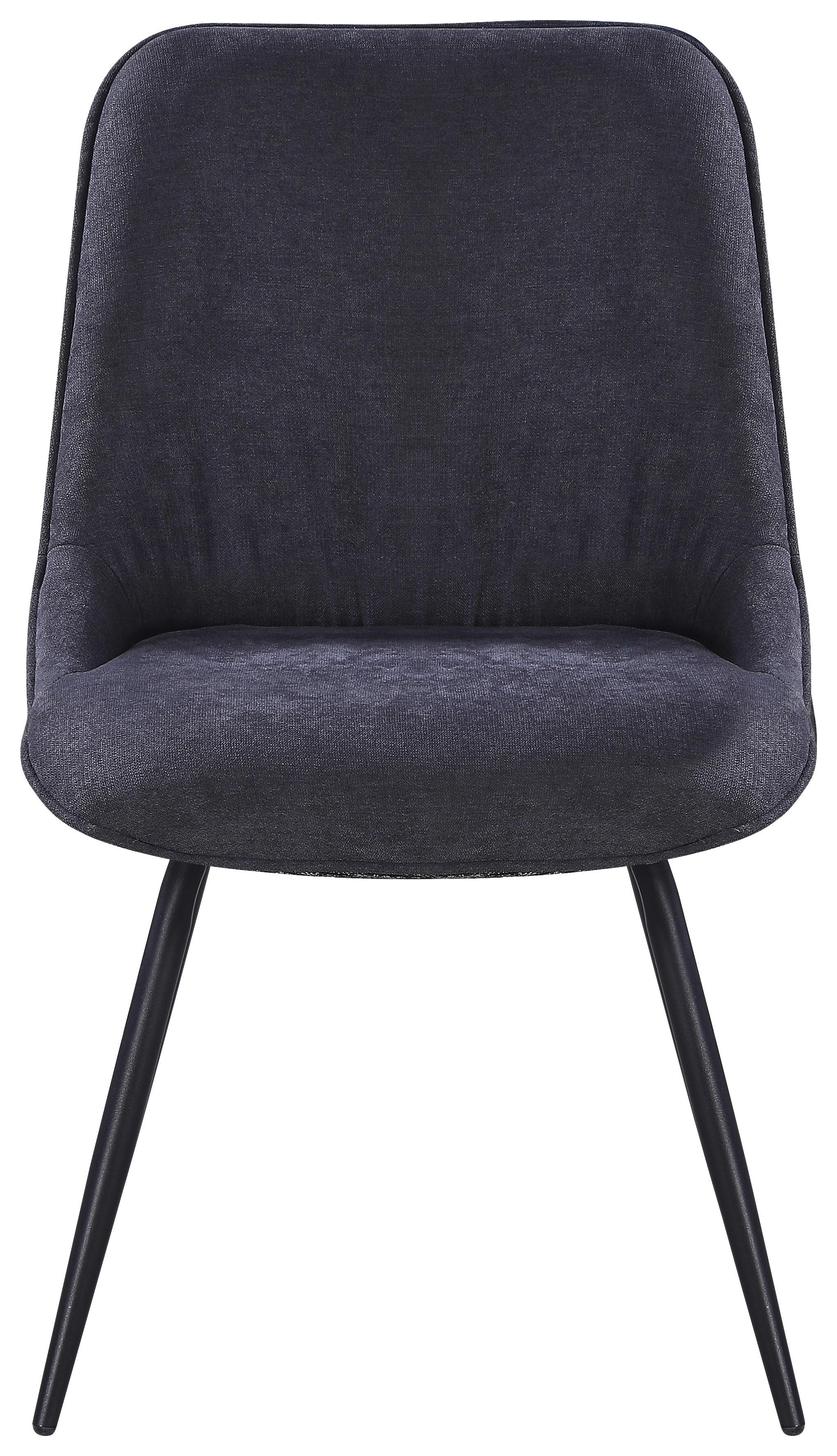 Stuhl Nova Grau - Schwarz/Grau, MODERN, Textil/Metall (51/85/61cm) - Premium Living