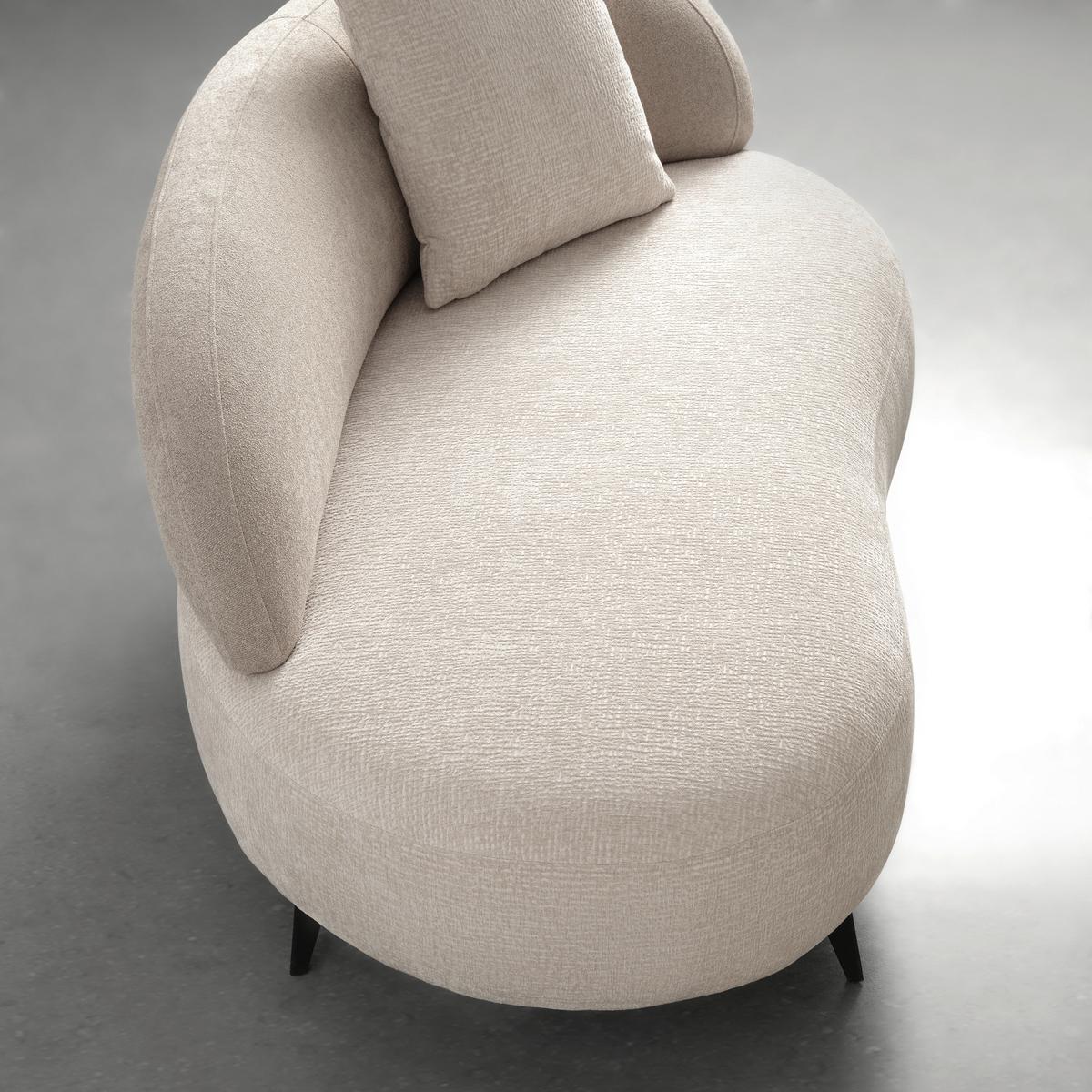 Recamiere Bondy Beige - Beige/Schwarz, MODERN, Textil/Metall (105/73/180cm) - Premium Living