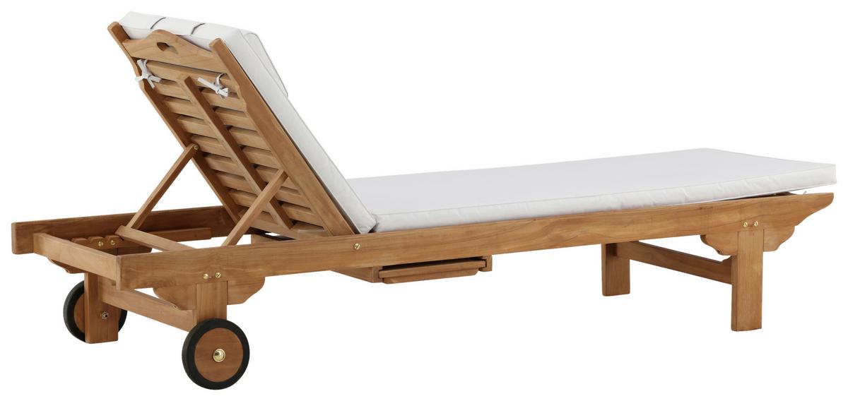 SONNENLIEGE GHANA - Teakfarben, KONVENTIONELL, Holz (200/33/65cm) - Gardenson