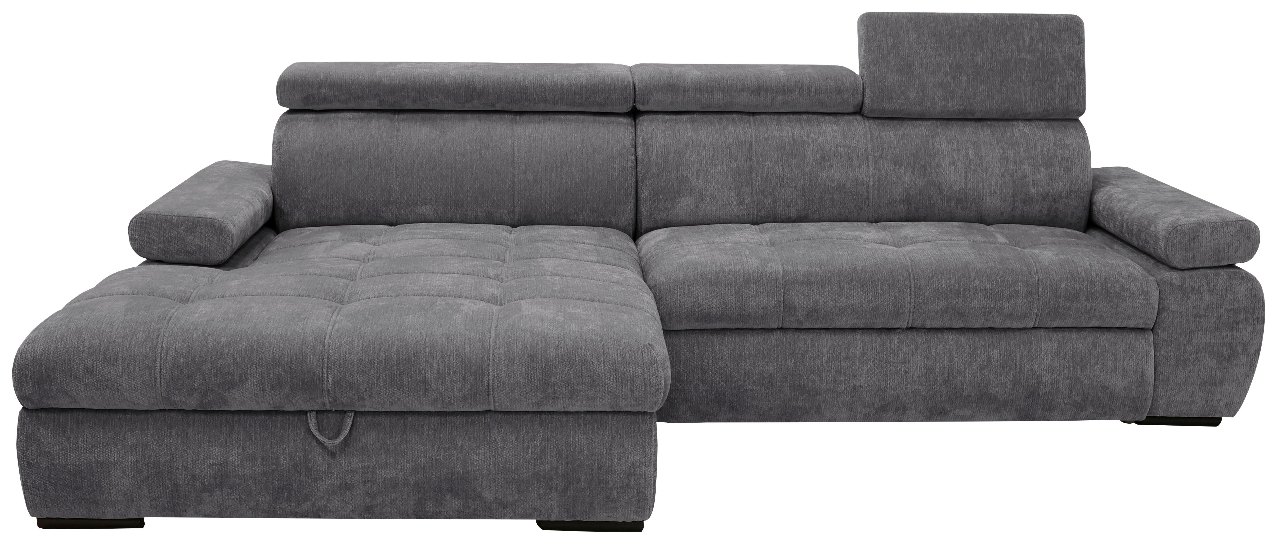 Ugaona Garnitura Vegas - tamnosiva/crna, Dizajnerski, drvo/tekstil (173/294cm) - Modern Living