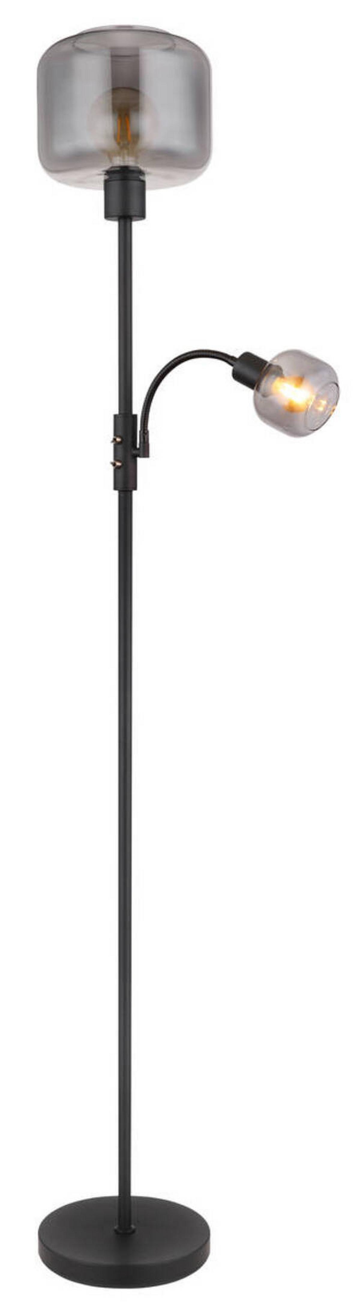 Svjetiljka Podna 15566s Giuseppe - crna, Design, staklo/metal (25/165cm) - Globo