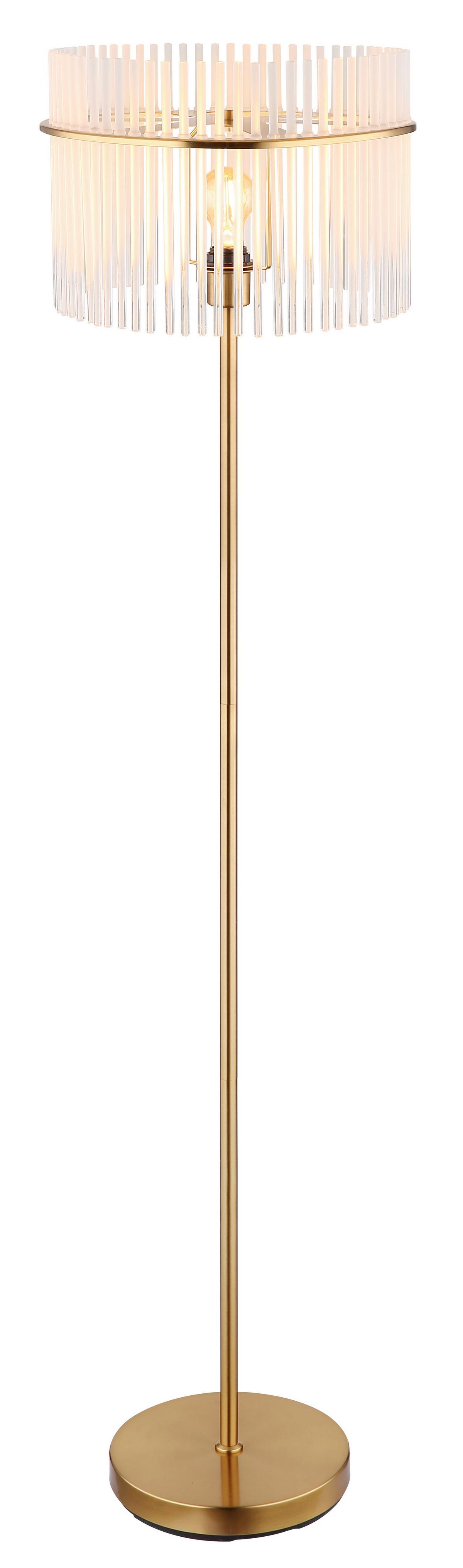 Stoječa Svetilka 15698sm Gorley - zlate barve/opal, Konvencionalno, kovina/steklo (38/152cm) - Globo