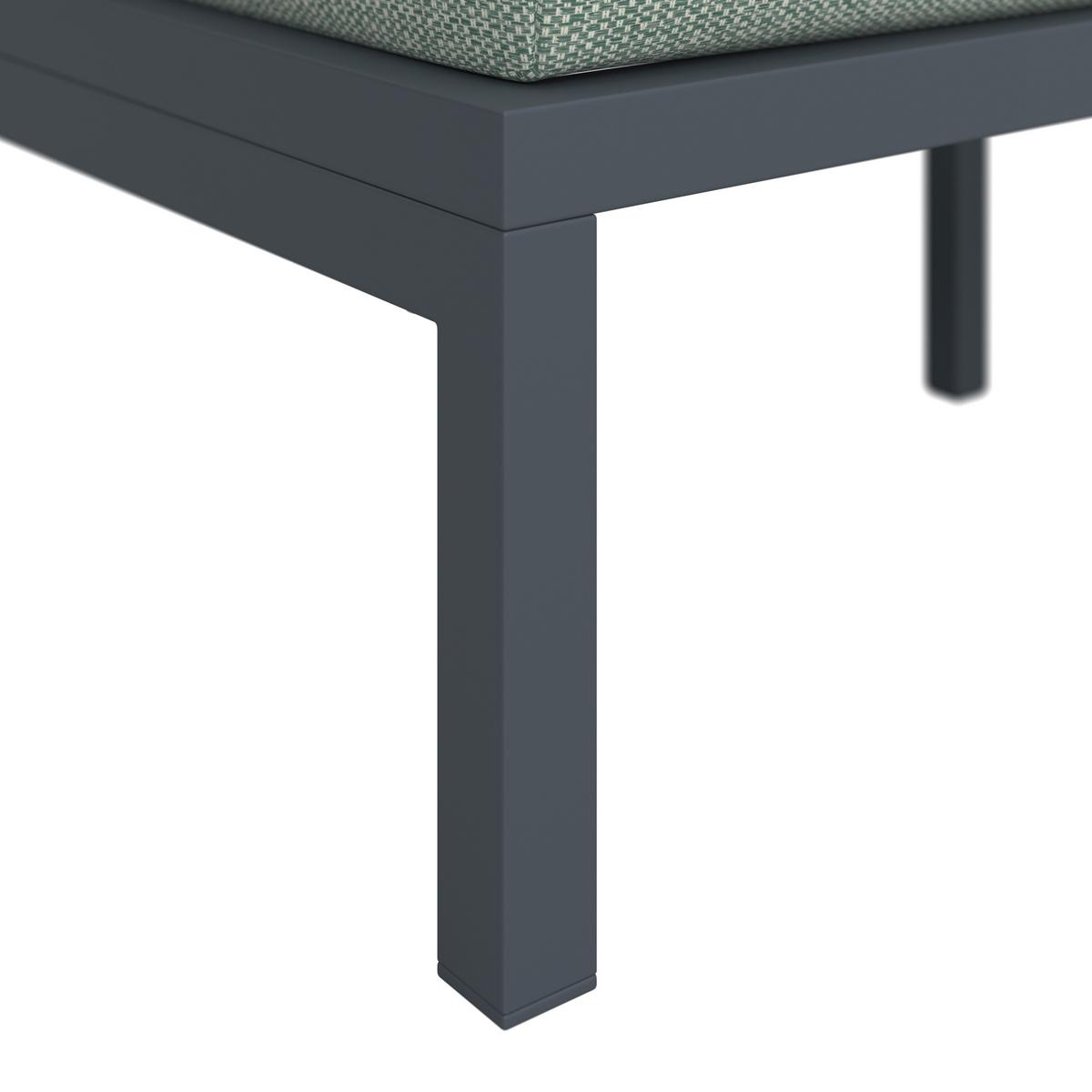 Garnitură grădină Chiara - verde deschis/gri închis, Modern, plastic/metal (164/68/94cm) - Bessagi Garden