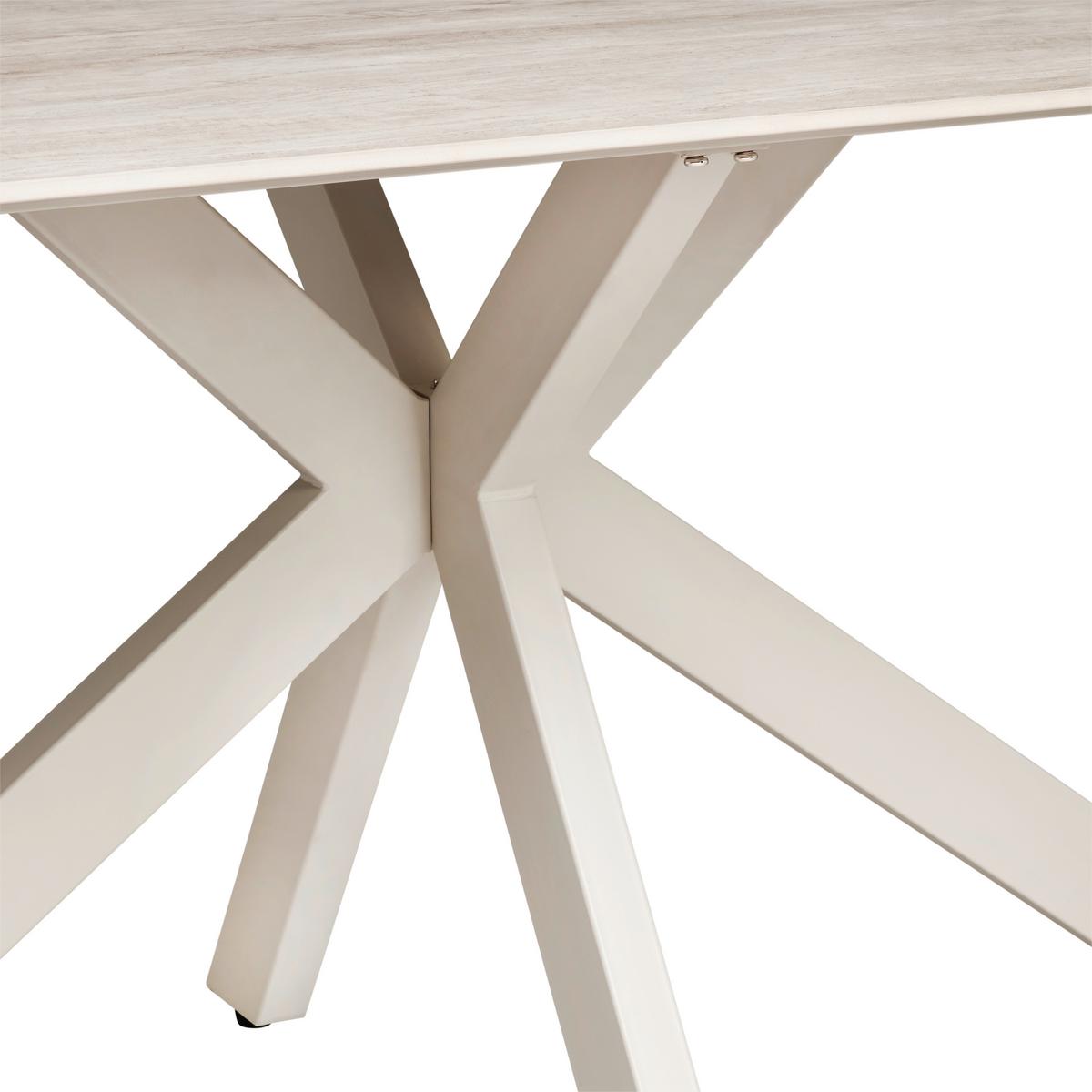 Jedilna Miza Logan, Bež, 180x90 - bež, Konvencionalno, kovina/keramika (180/90/76cm) - MID.YOU