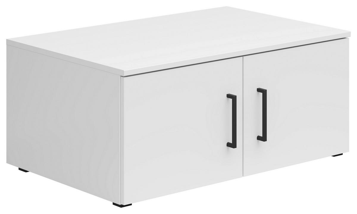 Aufsatzschrank Multistauraum Weiss - Weiss/Schwarz, Modern, Holzwerkstoff/Kunststoff (80/35/52cm) - Premium Living
