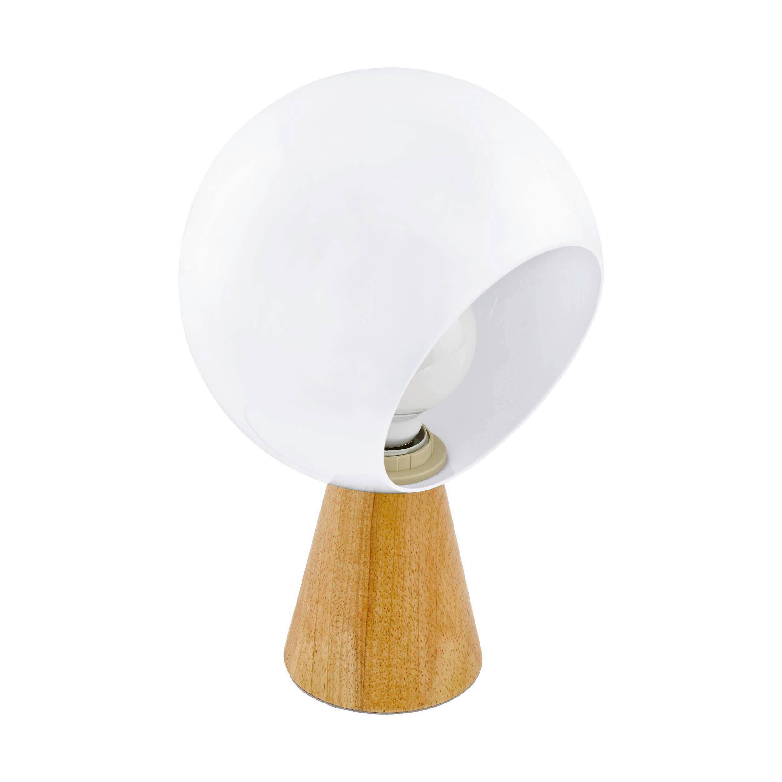 Tischleuchte 98278* Mamblas - Weiss/Braun, Natur, Holz/Kunststoff (20/31cm) - Eglo