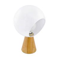 Tischleuchte 98278* Mamblas - Weiss/Braun, Natur, Holz/Kunststoff (20/31cm) - Eglo