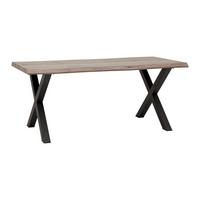 Masă RICO - culoare lemn stejar/negru, Modern, lemn/metal (180/76/90cm) - Bessagi Home