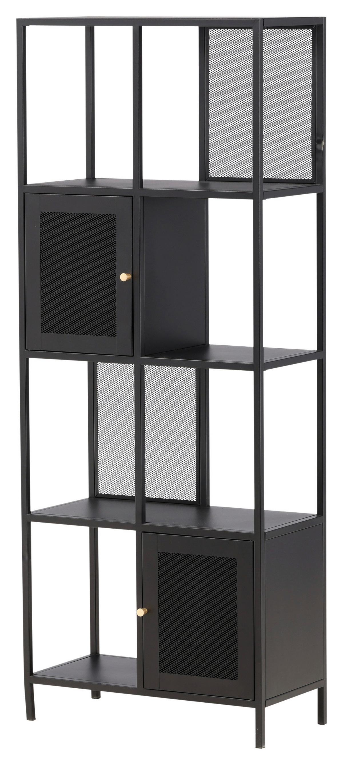REGAL NETT - Schwarz, Design, Metall (70/180/35cm) - Livetastic
