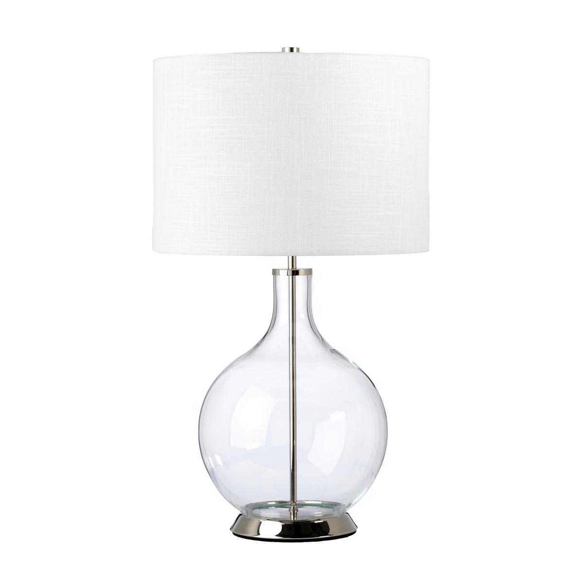 Stolna Svjetiljka Orb-Clear-Pn Bijela - boje nikla, Konvencionalno, staklo/metal (36/67cm)