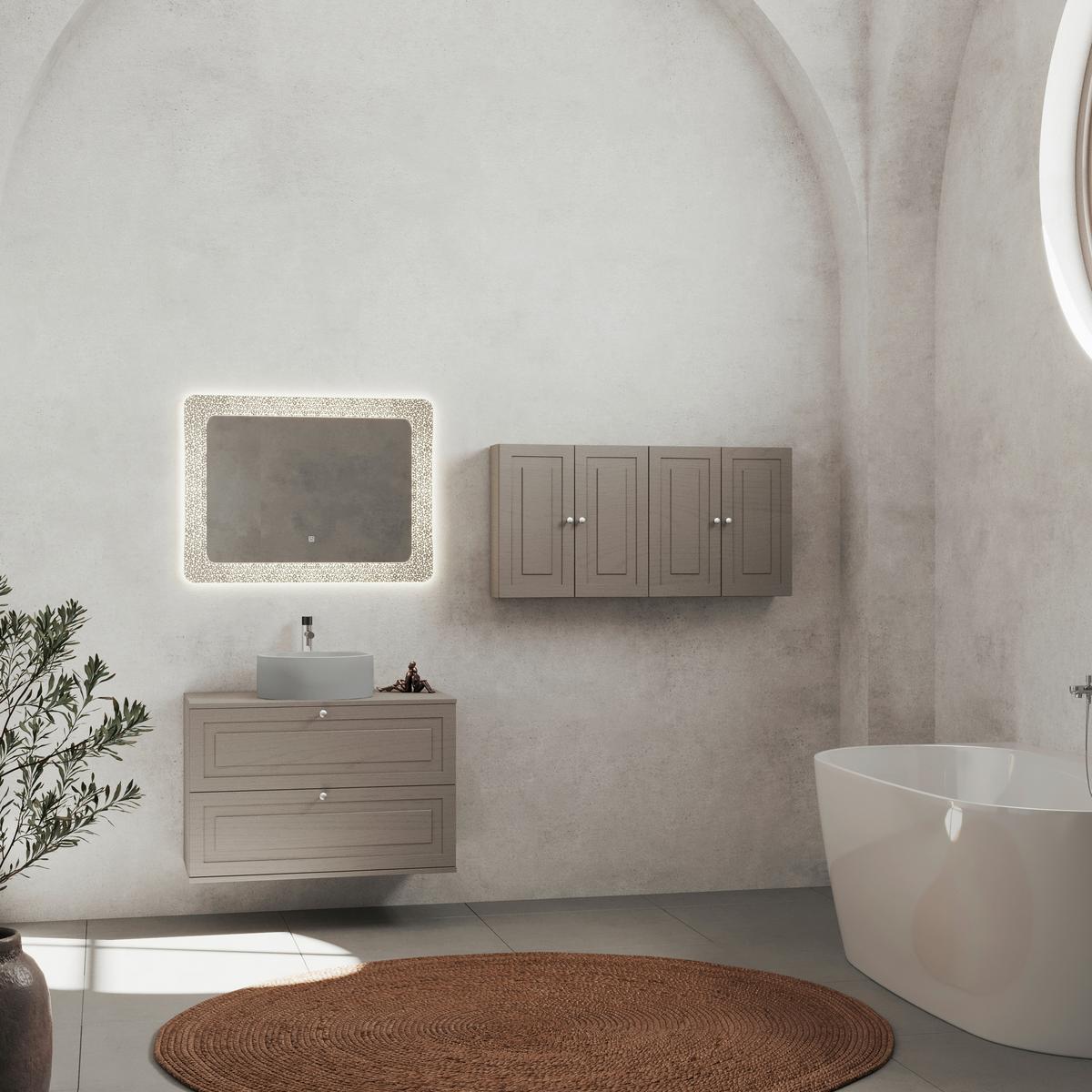 Lavoar Michelangelo - gri, Modern, ceramică (36cm)