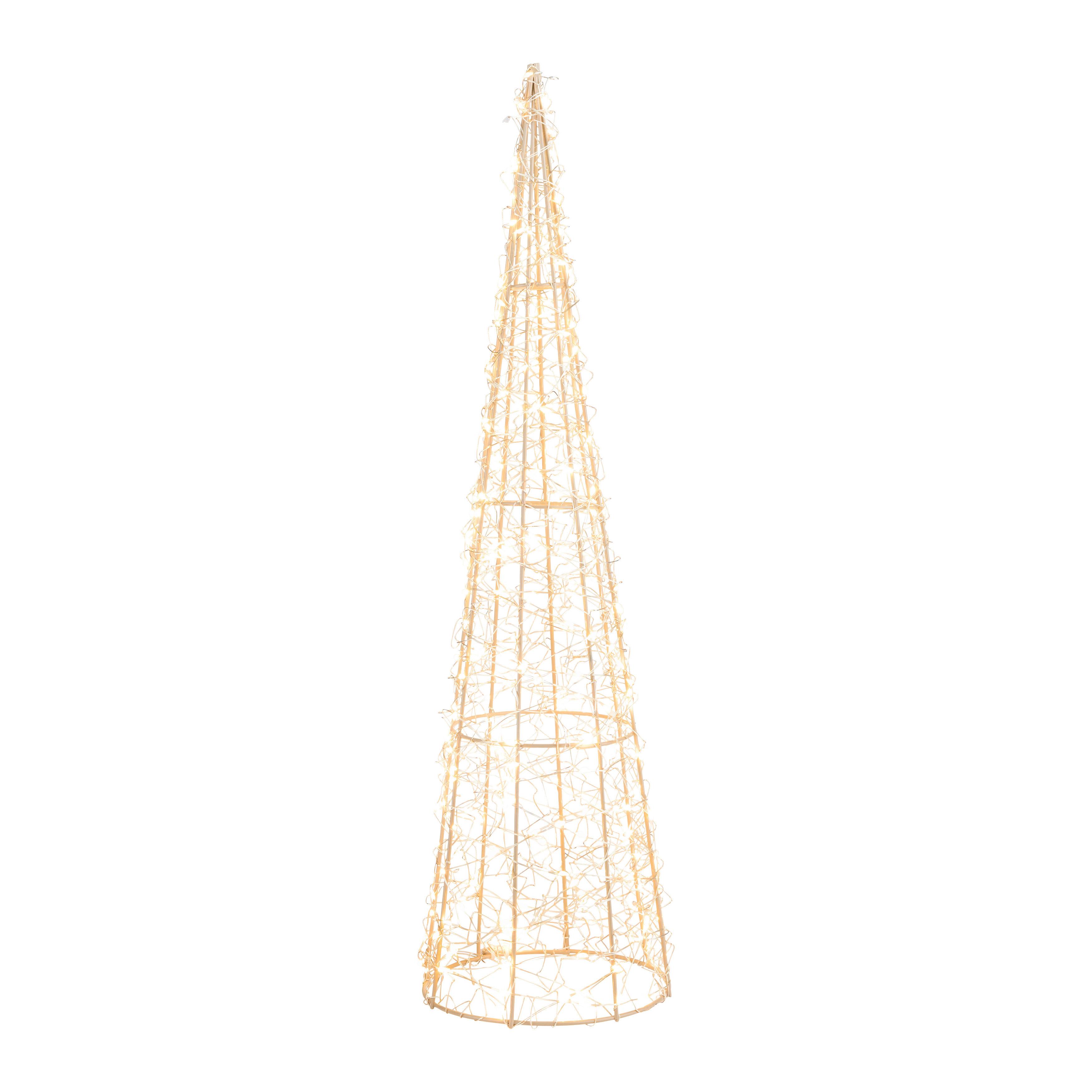 Dekoweihnachtsbaum Natal Taupe/Goldfarben - Taupe/Transparent, MODERN, Metall (20/20/80cm)