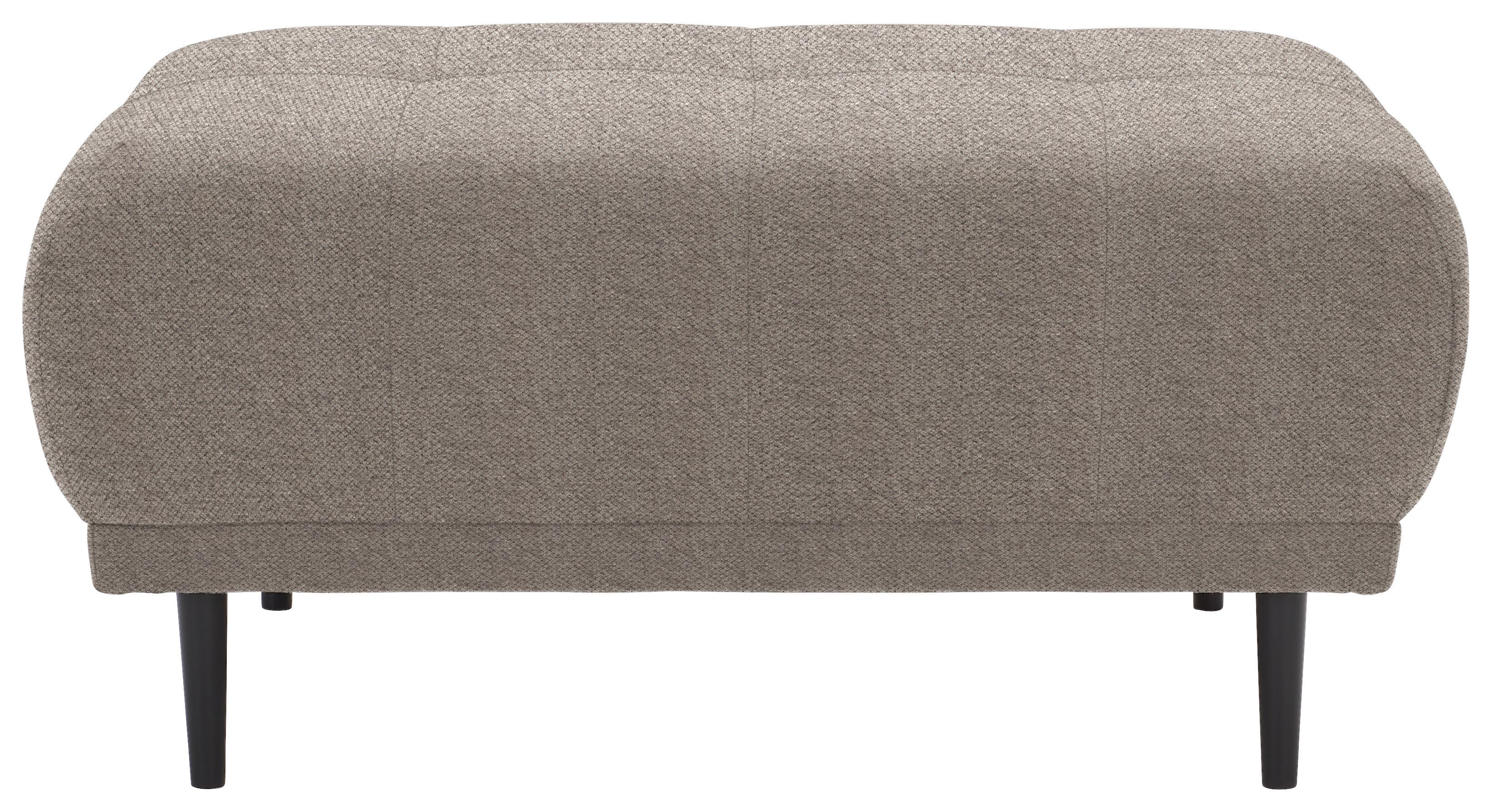 HOKER STARK - czarny/szarobrązowy, Design, tkanina/drewno (93/45/77cm) - Stylife